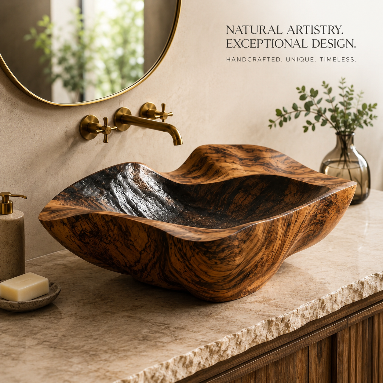 Liora Hand-Finished Vessel Sink - Design 040 - product image 03