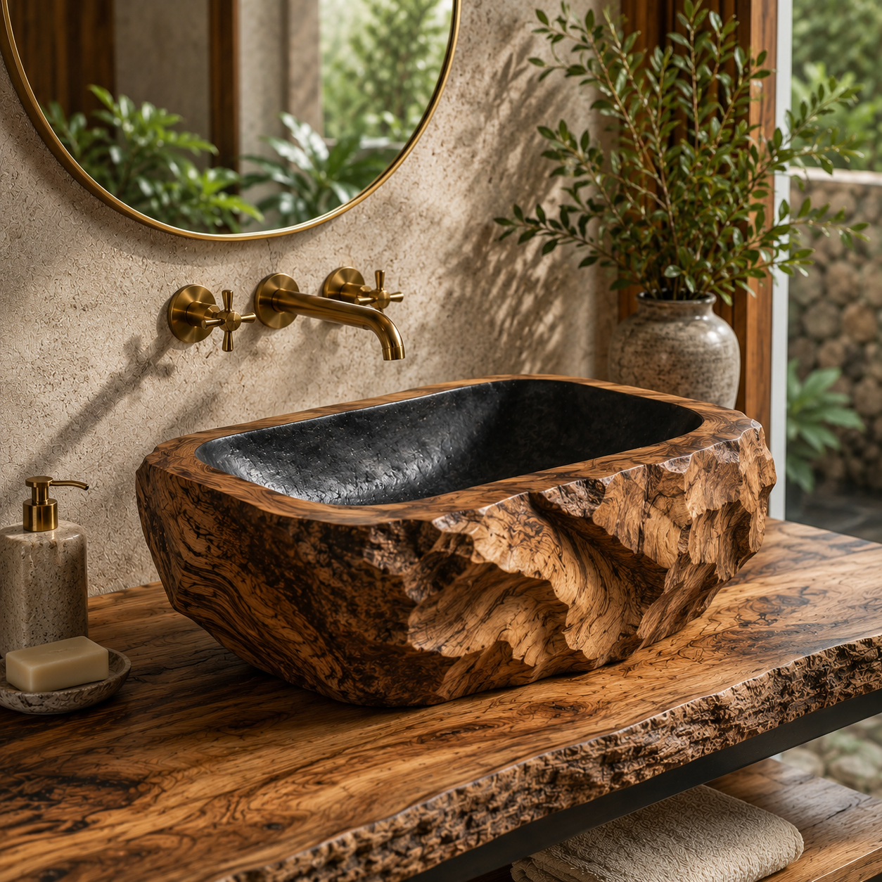 Arden Natural Stone Vessel Sink - Design 041 - main view