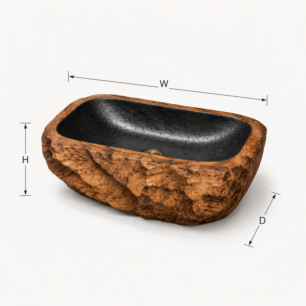 Arden Natural Stone Vessel Sink - Design 041 - product image 08
