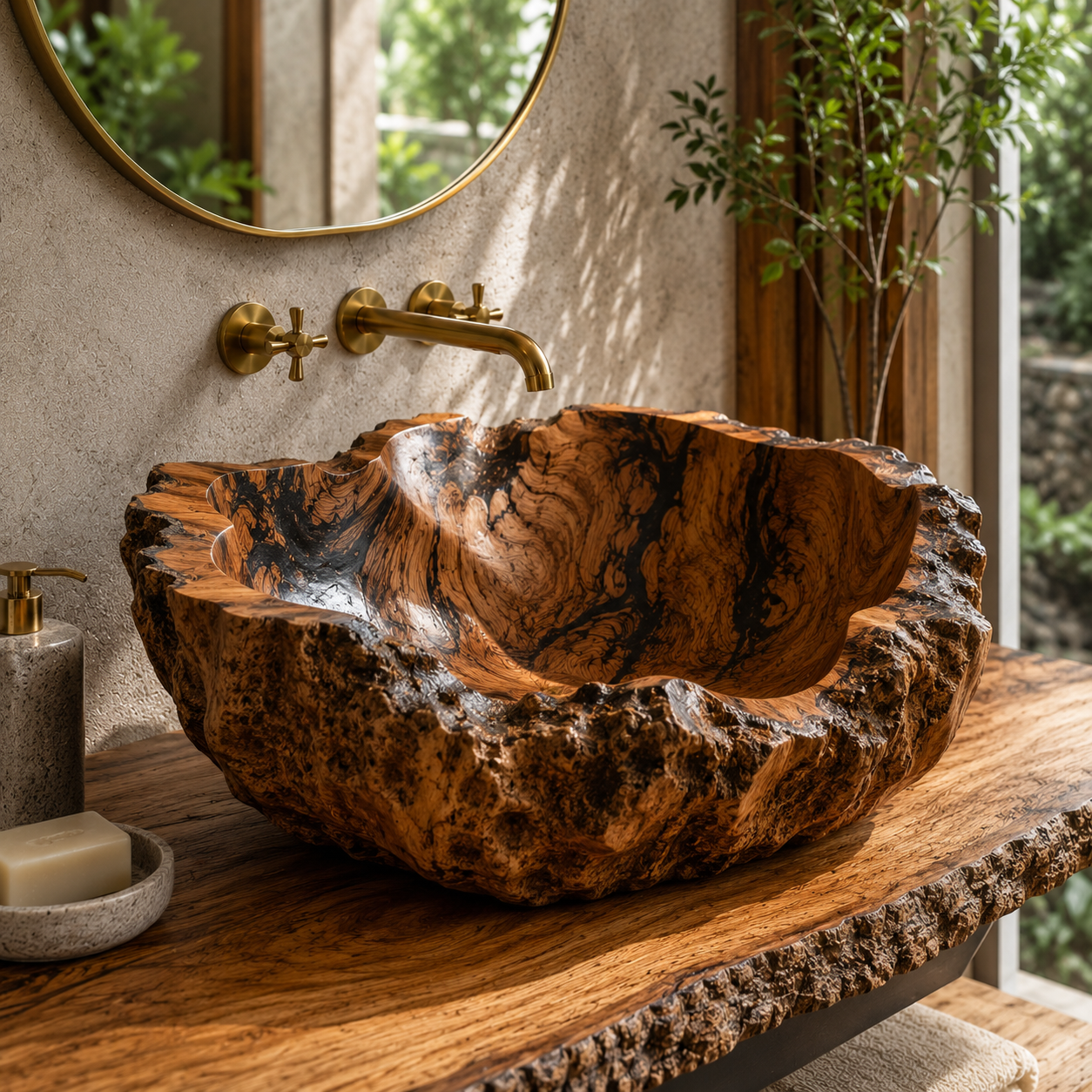 Mira Sculptural Bathroom Vessel Sink - Design 042 - main view