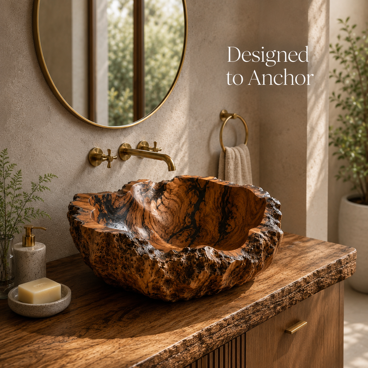 Mira Sculptural Bathroom Vessel Sink - Design 042 - product image 02