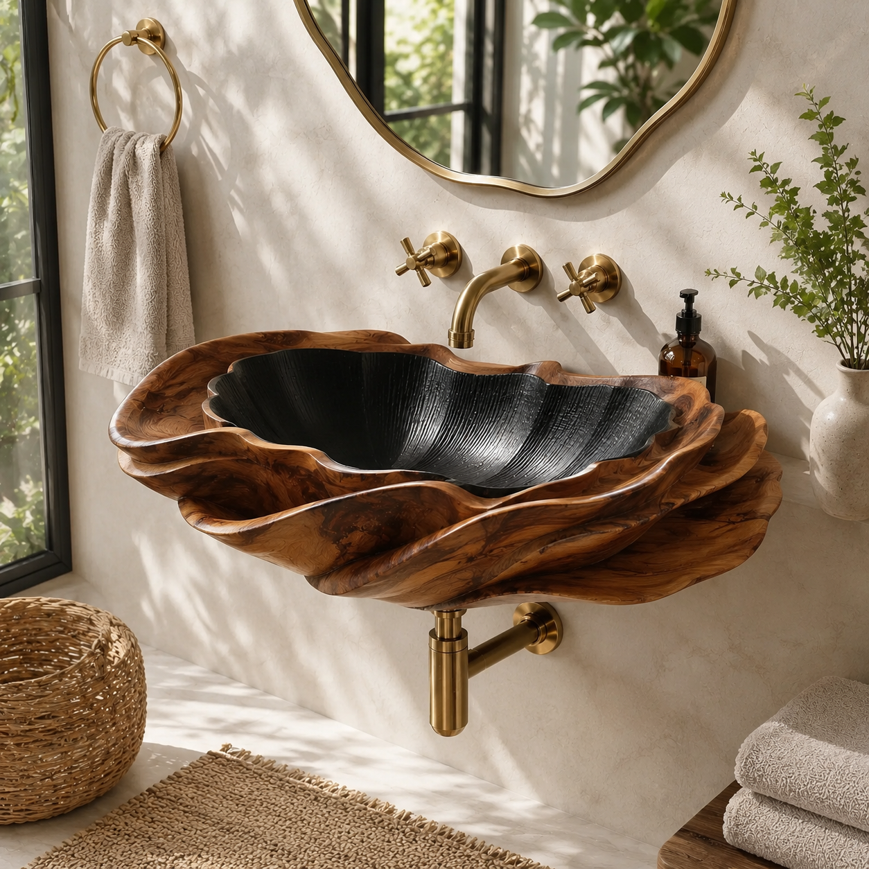 Elara Rounded Bathroom Sink - Design 045 - main view