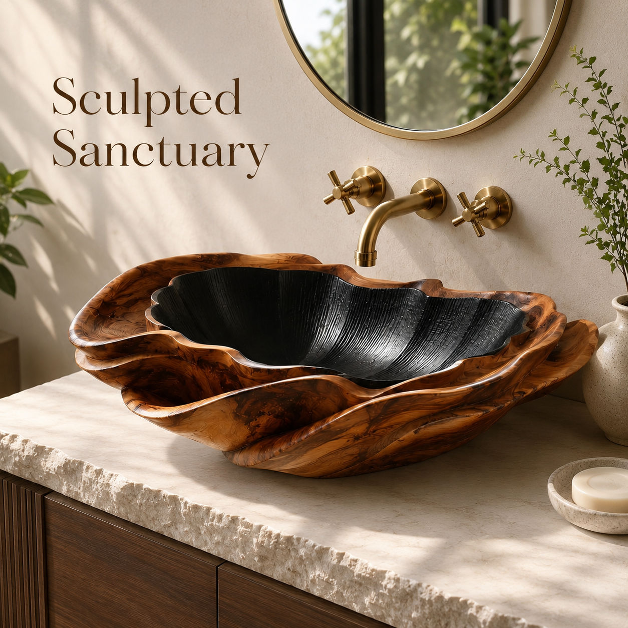 Elara Rounded Bathroom Sink - Design 045 - product image 02