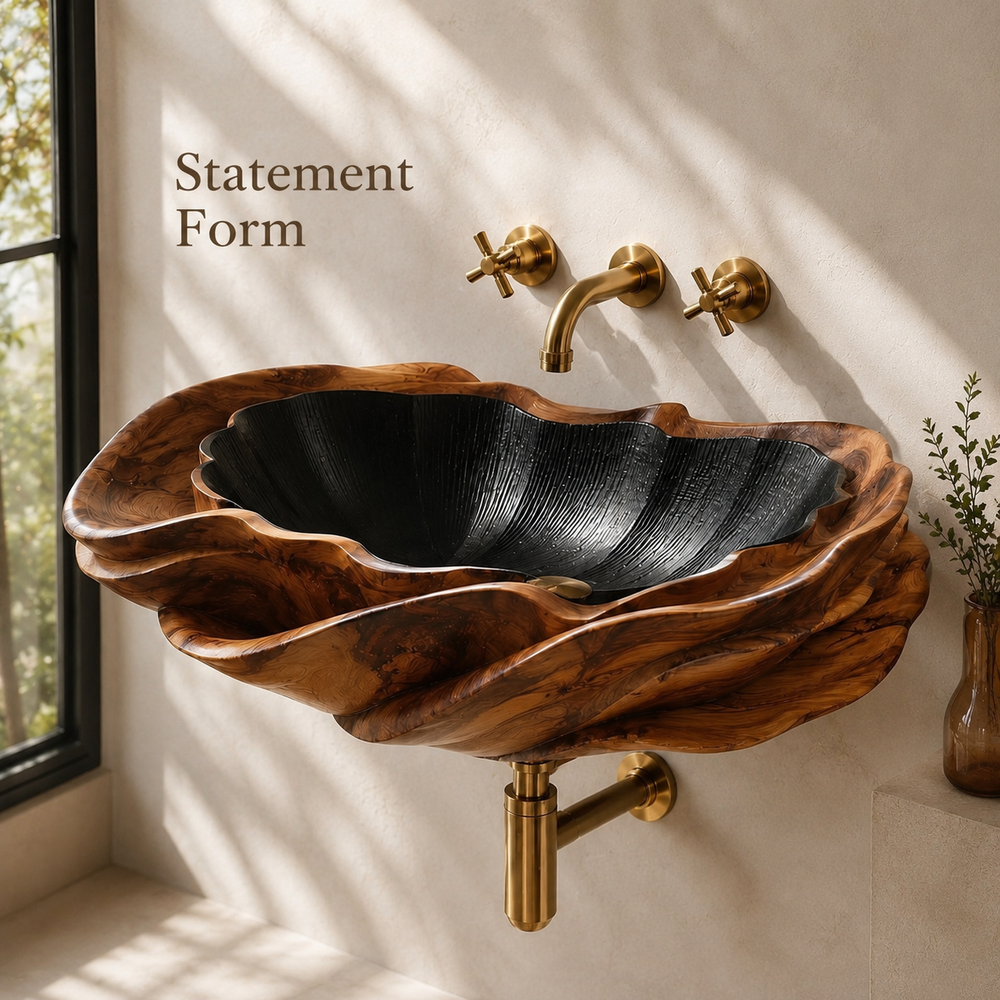 Elara Rounded Bathroom Sink - Design 045 - product image 03