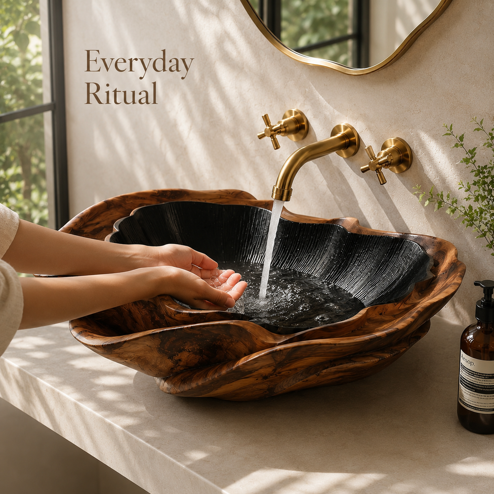 Elara Rounded Bathroom Sink - Design 045 - product image 07