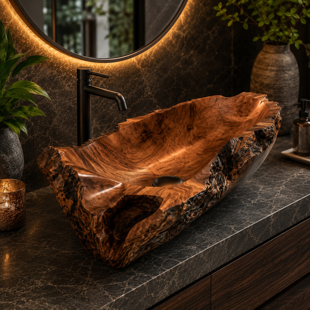 Nolan Warm Stone Vessel Sink - Design 047 - product image 02