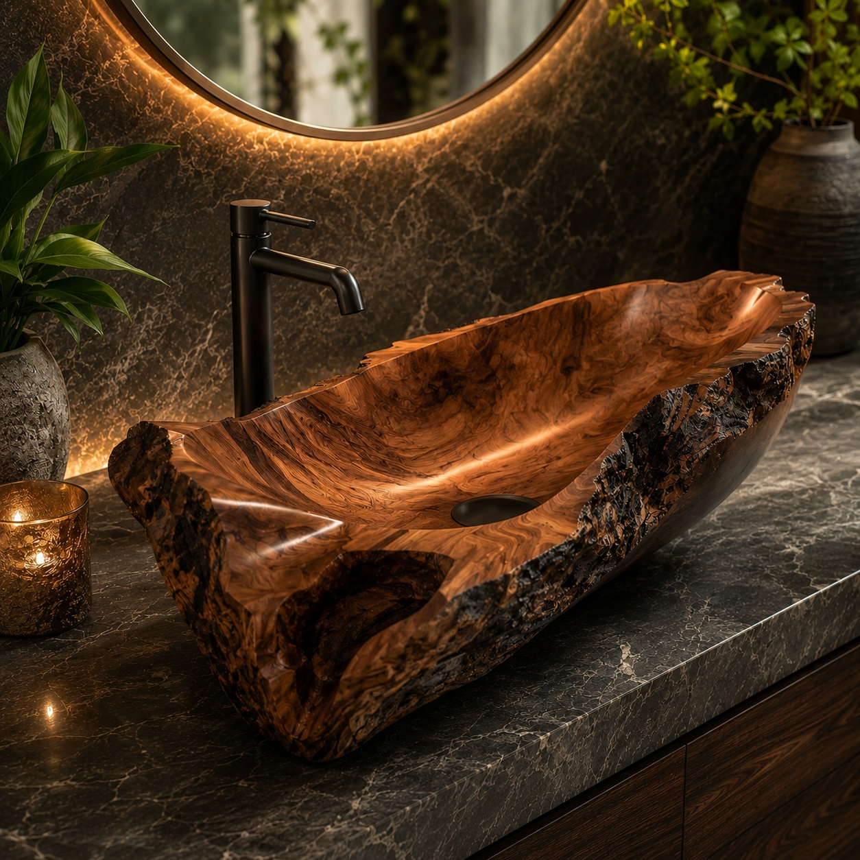 Nolan Warm Stone Vessel Sink - Design 047 - product image 03