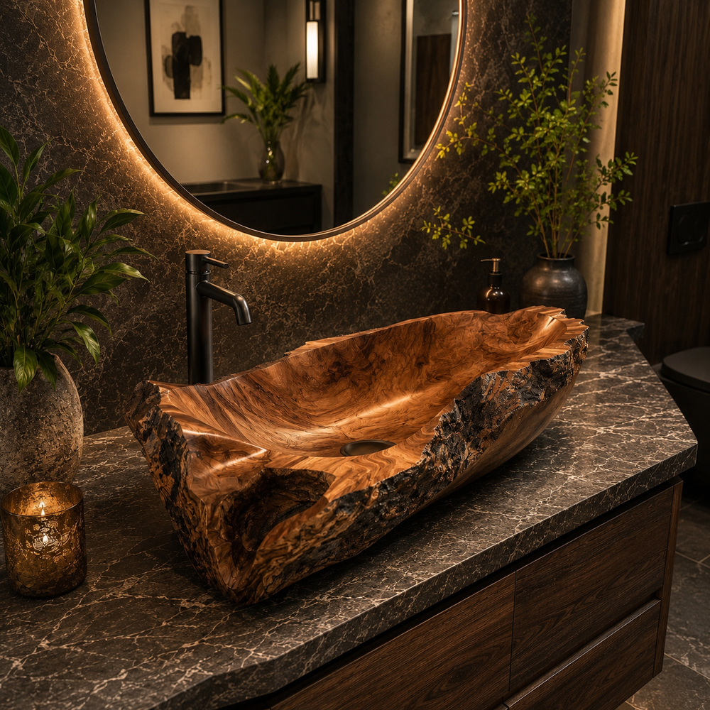 Nolan Warm Stone Vessel Sink - Design 047 - product image 04