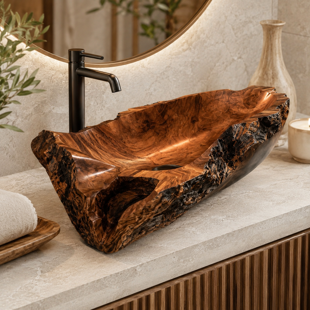Nolan Warm Stone Vessel Sink - Design 047 - product image 10