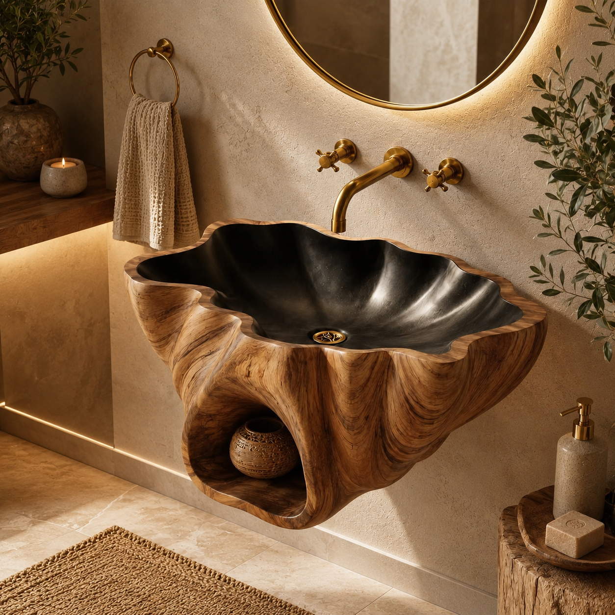 Arden Natural Stone Vessel Sink - Design 049 - product image 08