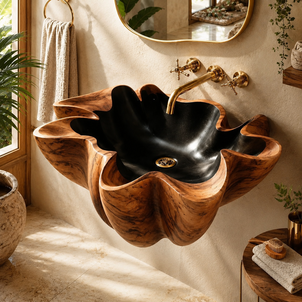 Mira Sculptural Bathroom Vessel Sink - Design 050 - product image 02