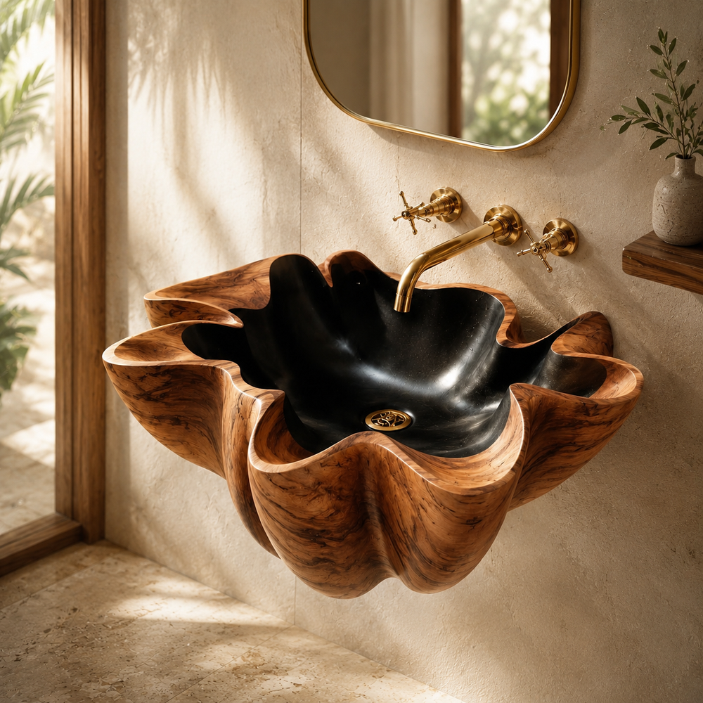 Mira Sculptural Bathroom Vessel Sink - Design 050 - product image 03