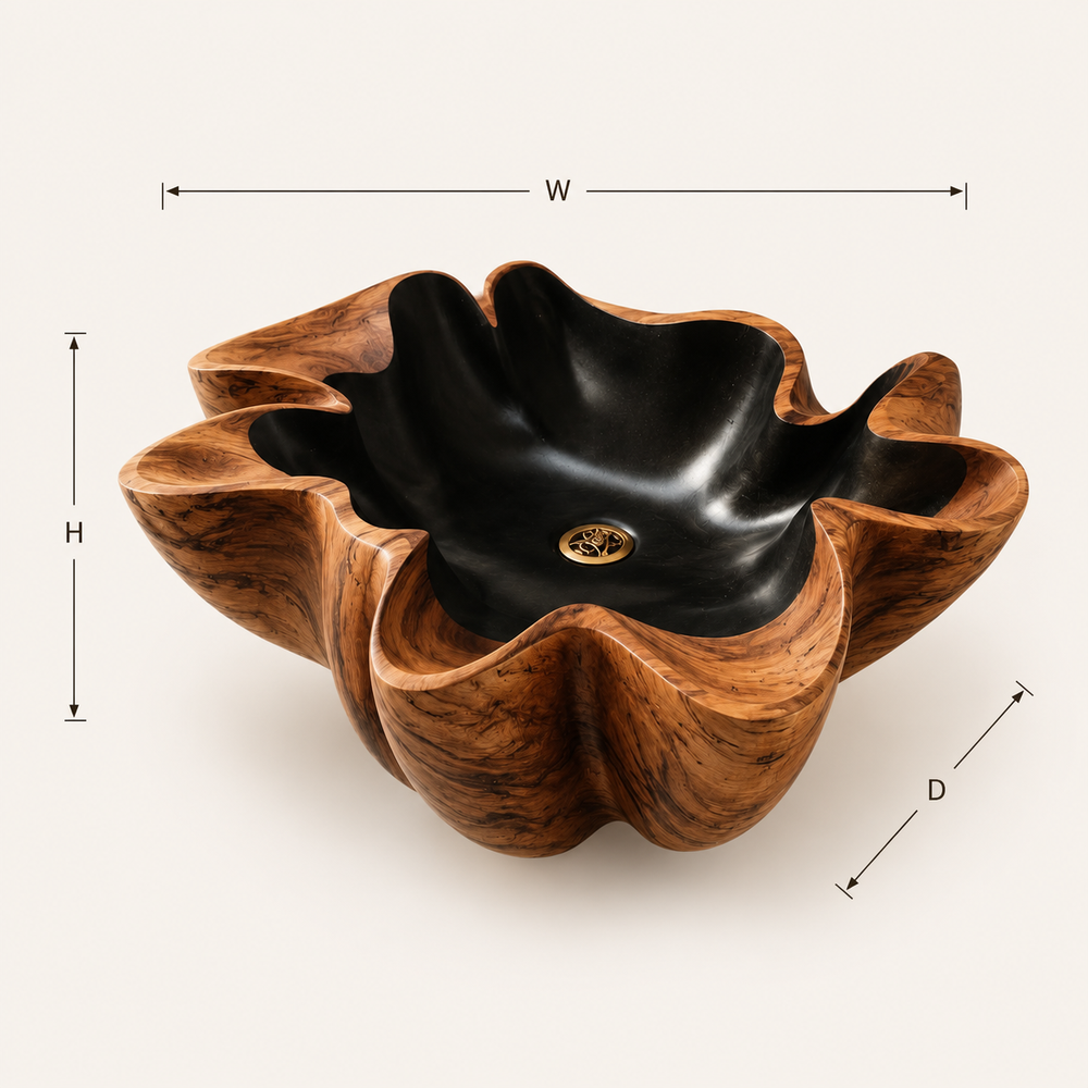 Mira Sculptural Bathroom Vessel Sink - Design 050 - product image 08