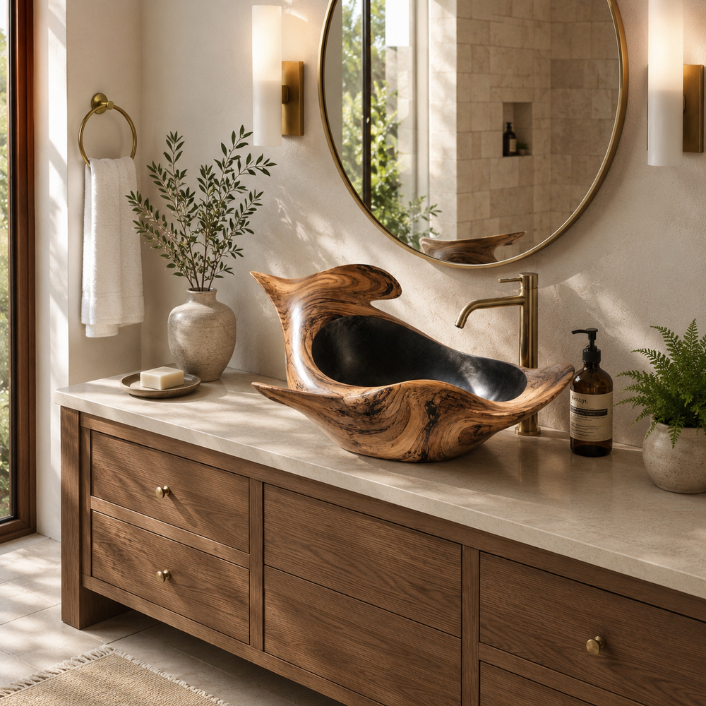 Nolan Warm Stone Vessel Sink - Design 055 - product image 04