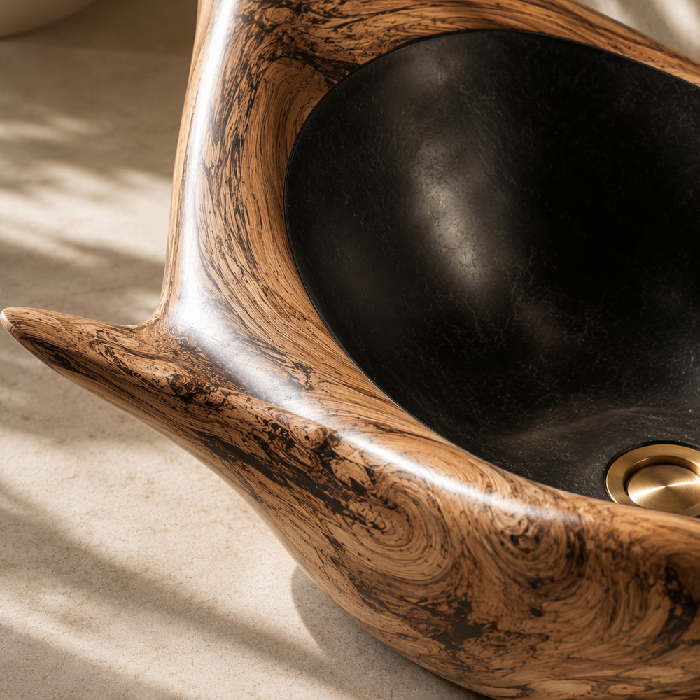 Nolan Warm Stone Vessel Sink - Design 055 - product image 06
