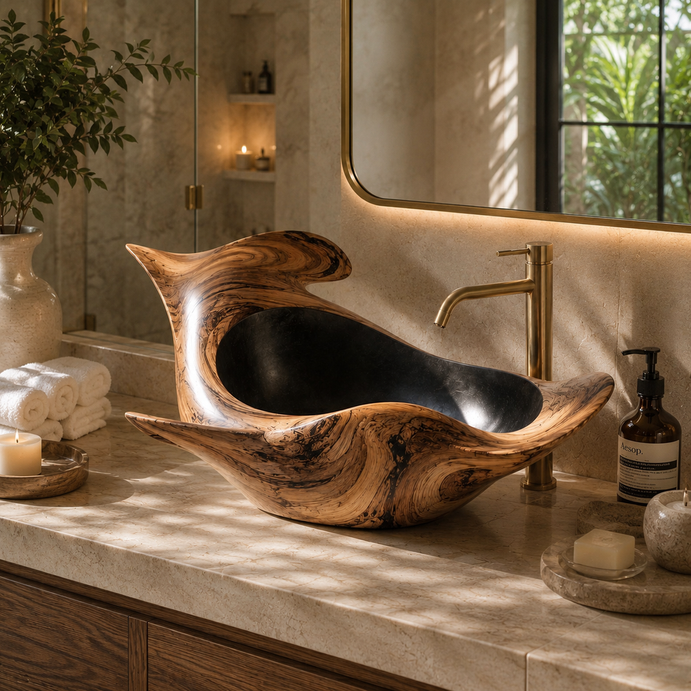 Nolan Warm Stone Vessel Sink - Design 055 - product image 10