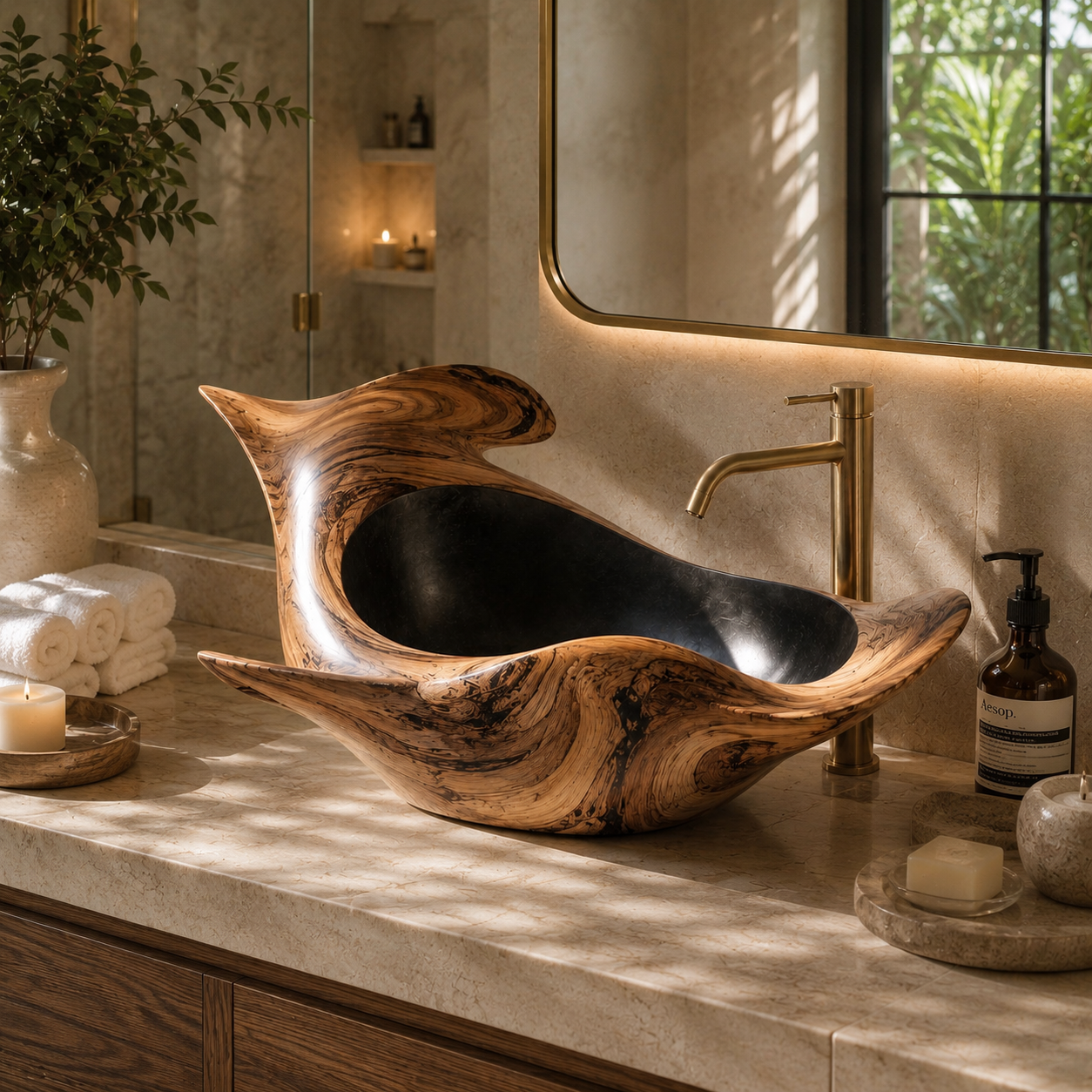 Nolan Warm Stone Vessel Sink - Design 055 - product image 10
