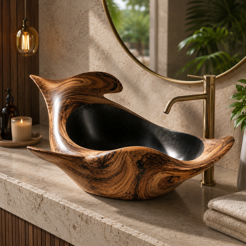 Nolan Warm Stone Vessel Sink - Design 055 - product image 11