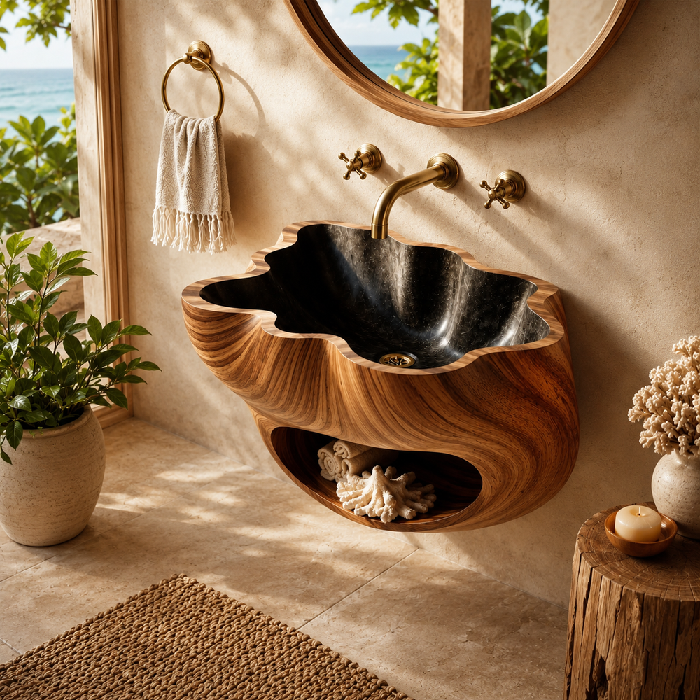 Mira Sculptural Bathroom Vessel Sink - Design 058 - product image 02