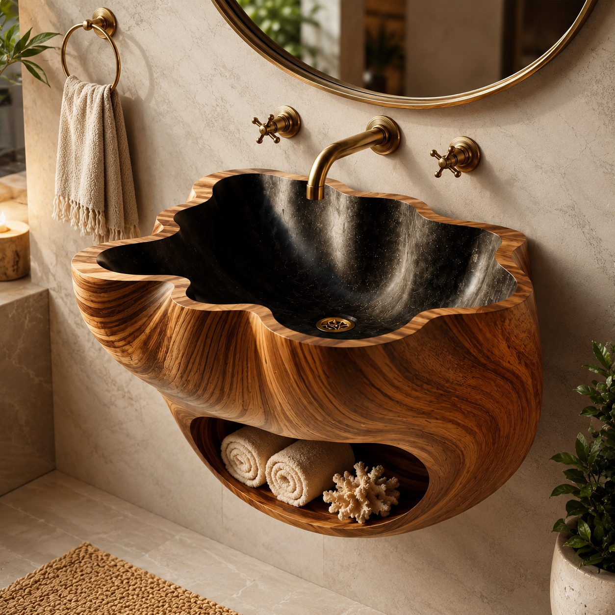 Mira Sculptural Bathroom Vessel Sink - Design 058 - product image 03