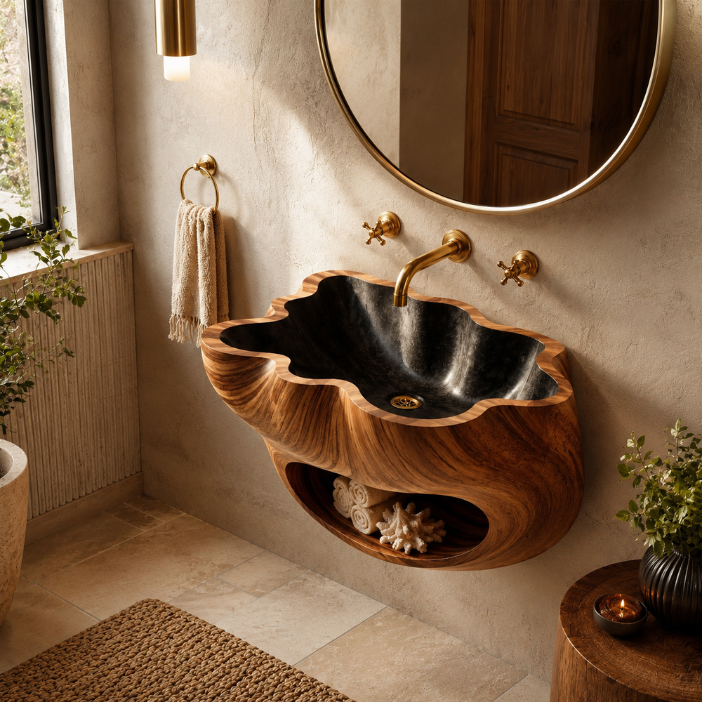 Mira Sculptural Bathroom Vessel Sink - Design 058 - product image 04