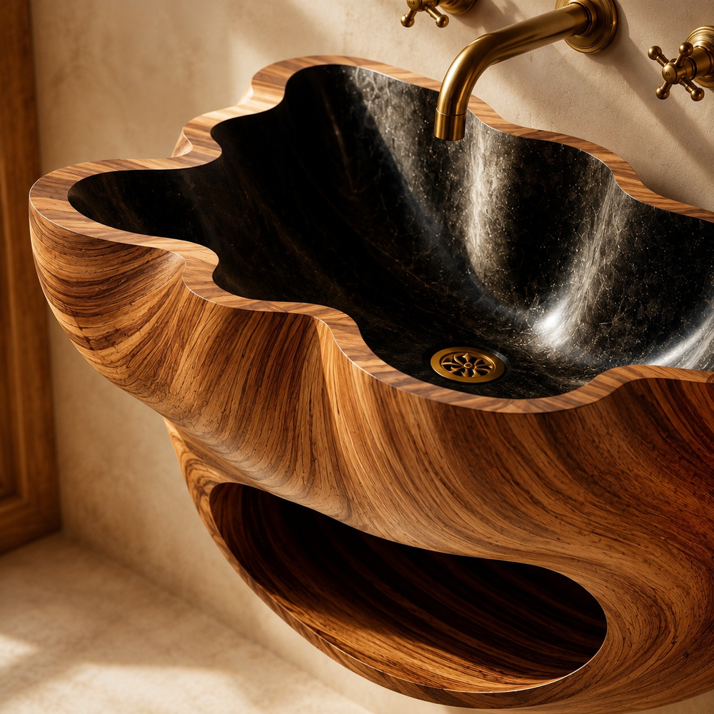 Mira Sculptural Bathroom Vessel Sink - Design 058 - product image 05
