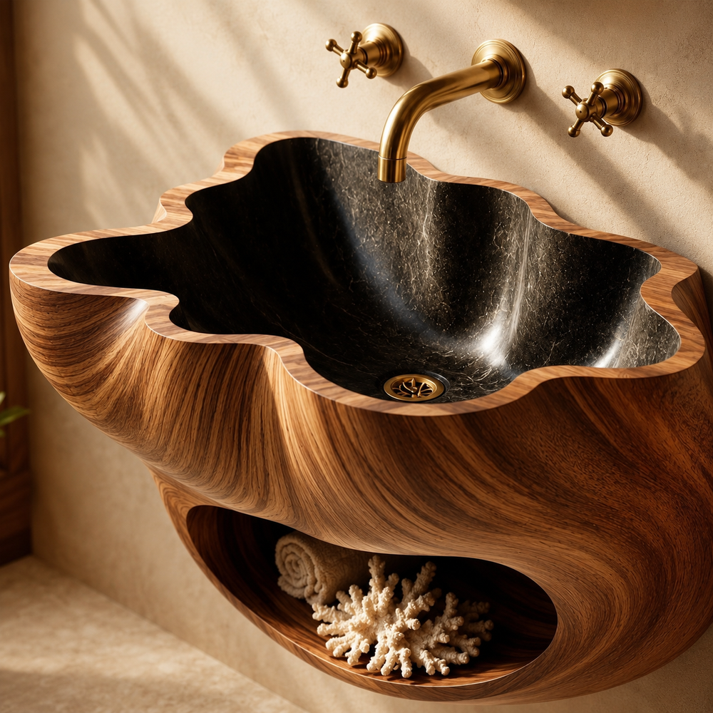 Mira Sculptural Bathroom Vessel Sink - Design 058 - product image 06