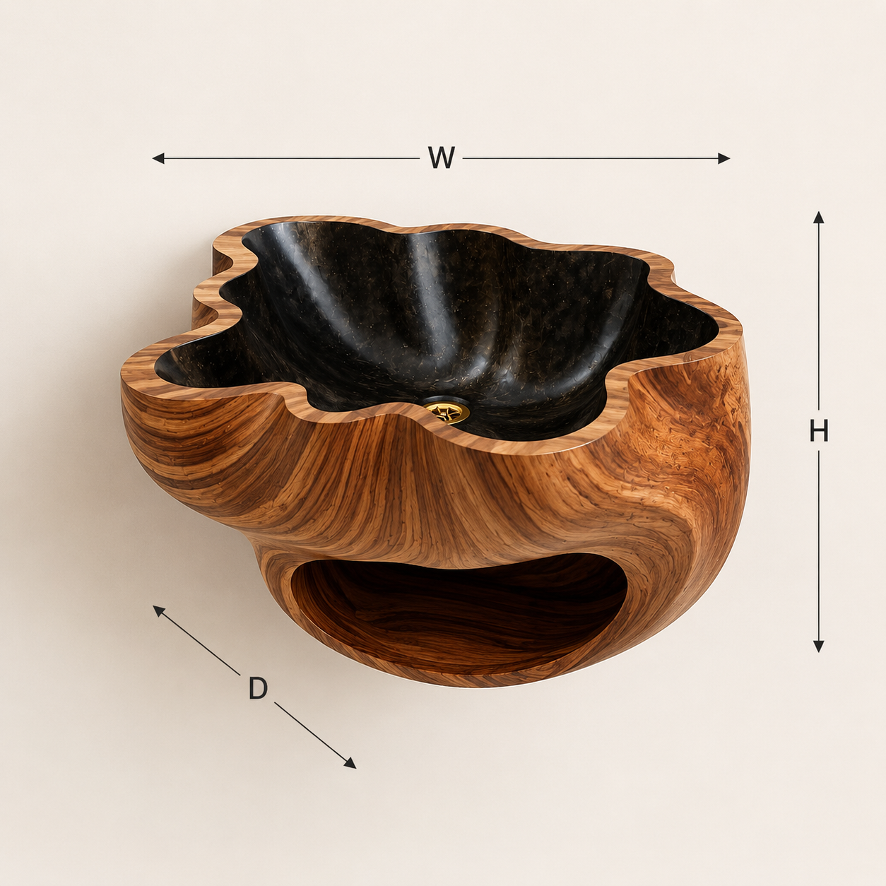 Mira Sculptural Bathroom Vessel Sink - Design 058 - product image 08