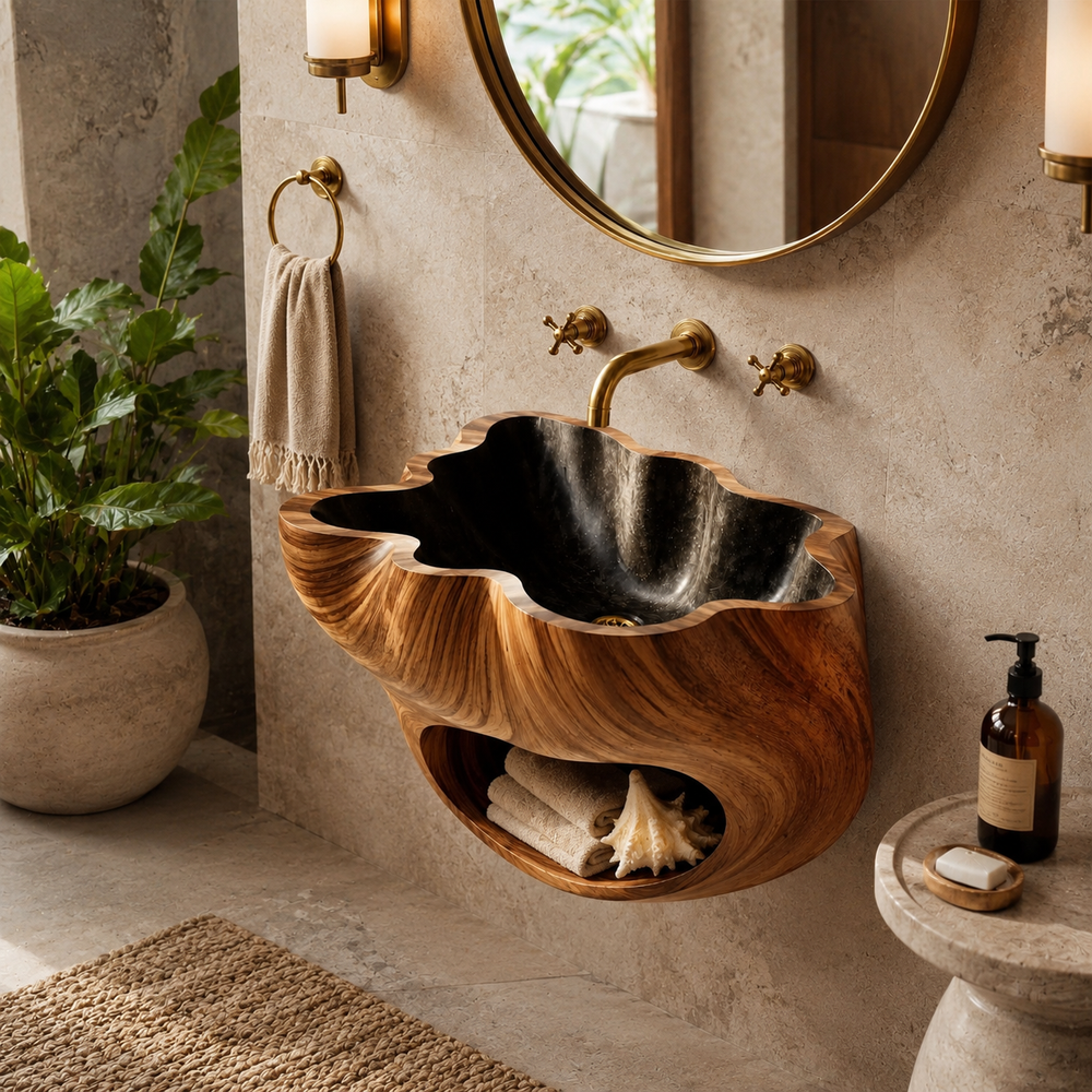 Mira Sculptural Bathroom Vessel Sink - Design 058 - product image 09