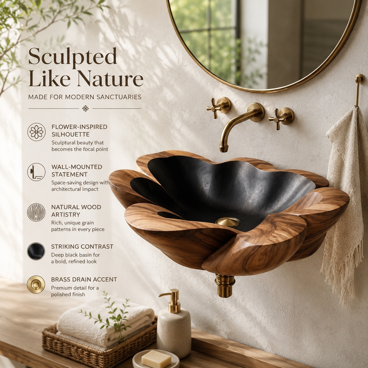Elara Rounded Bathroom Sink - Design 061 - product image 09