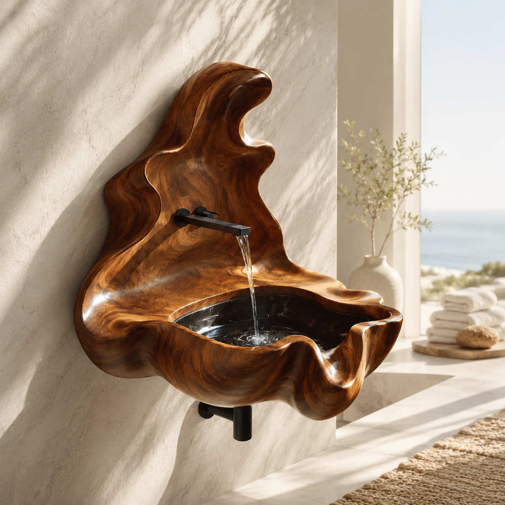 Mira Sculptural Bathroom Vessel Sink - Design 066 - product image 02