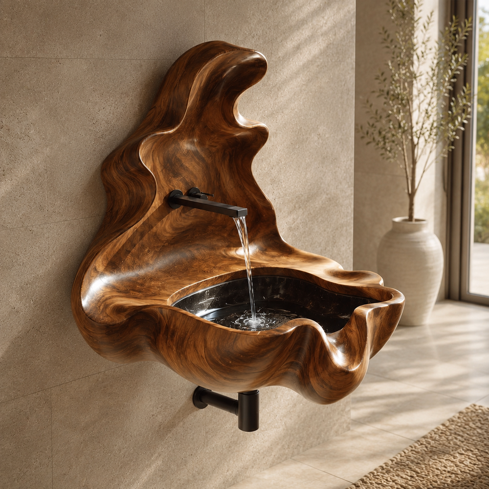 Mira Sculptural Bathroom Vessel Sink - Design 066 - product image 03
