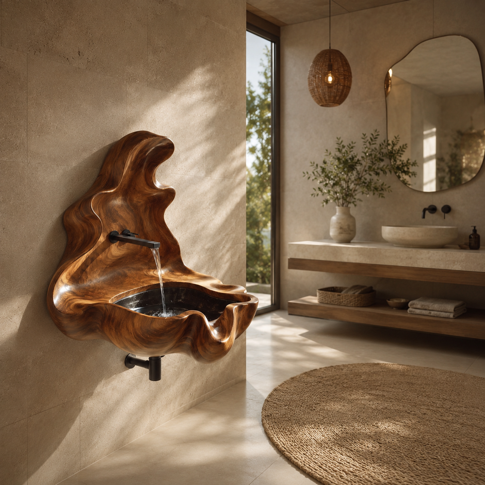 Mira Sculptural Bathroom Vessel Sink - Design 066 - product image 04