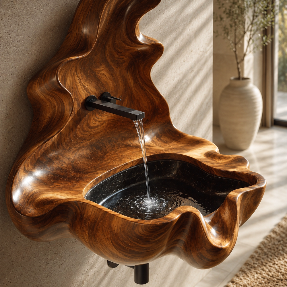 Mira Sculptural Bathroom Vessel Sink - Design 066 - product image 05
