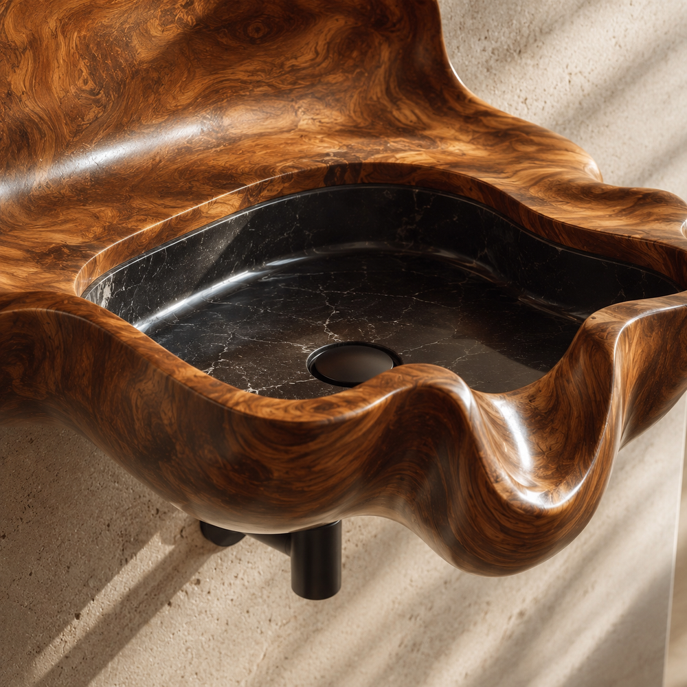 Mira Sculptural Bathroom Vessel Sink - Design 066 - product image 06