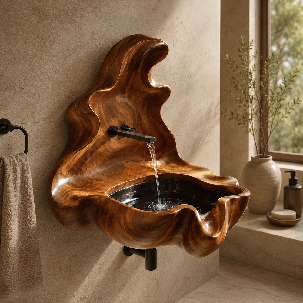 Mira Sculptural Bathroom Vessel Sink - Design 066 - product image 07