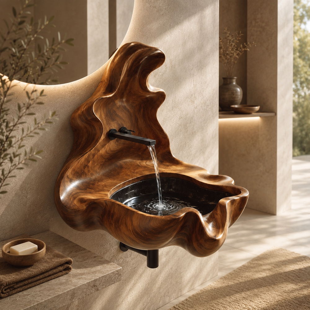 Mira Sculptural Bathroom Vessel Sink - Design 066 - product image 09