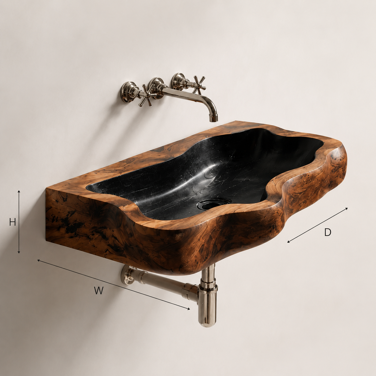 Elara Rounded Bathroom Sink - Design 069 - product image 08