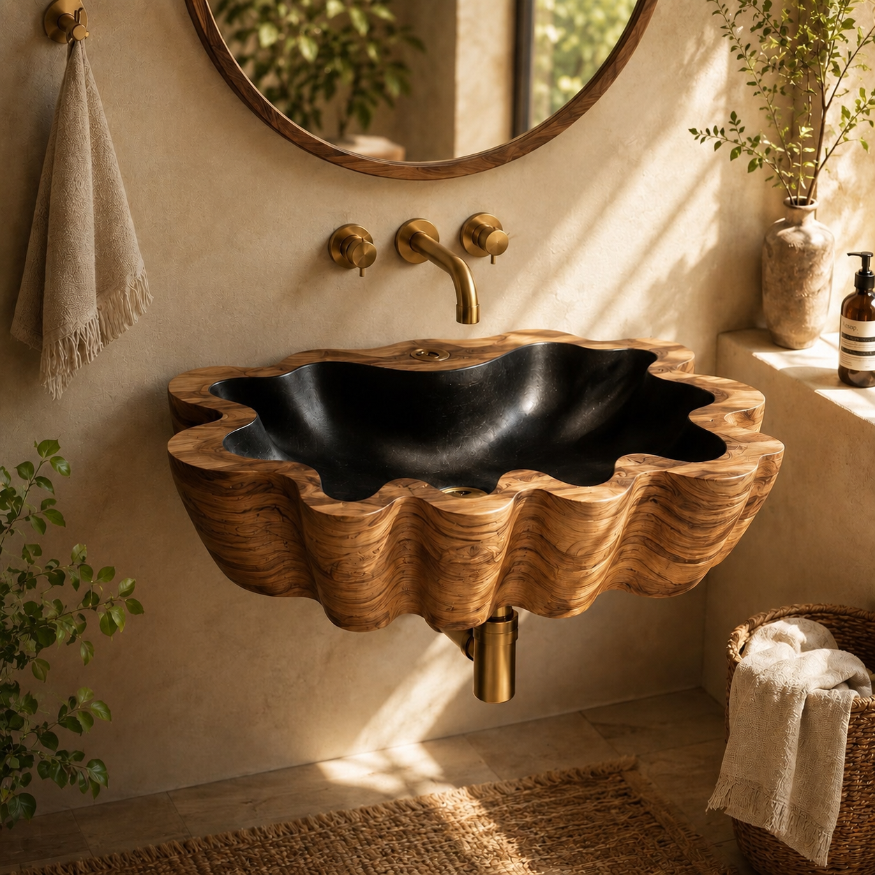 Elara Rounded Bathroom Sink - Design 077 - product image 02