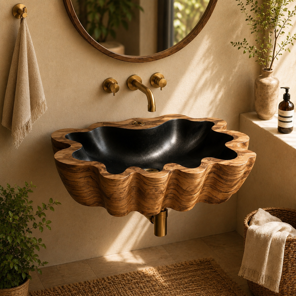 Elara Rounded Bathroom Sink - Design 077 - product image 03
