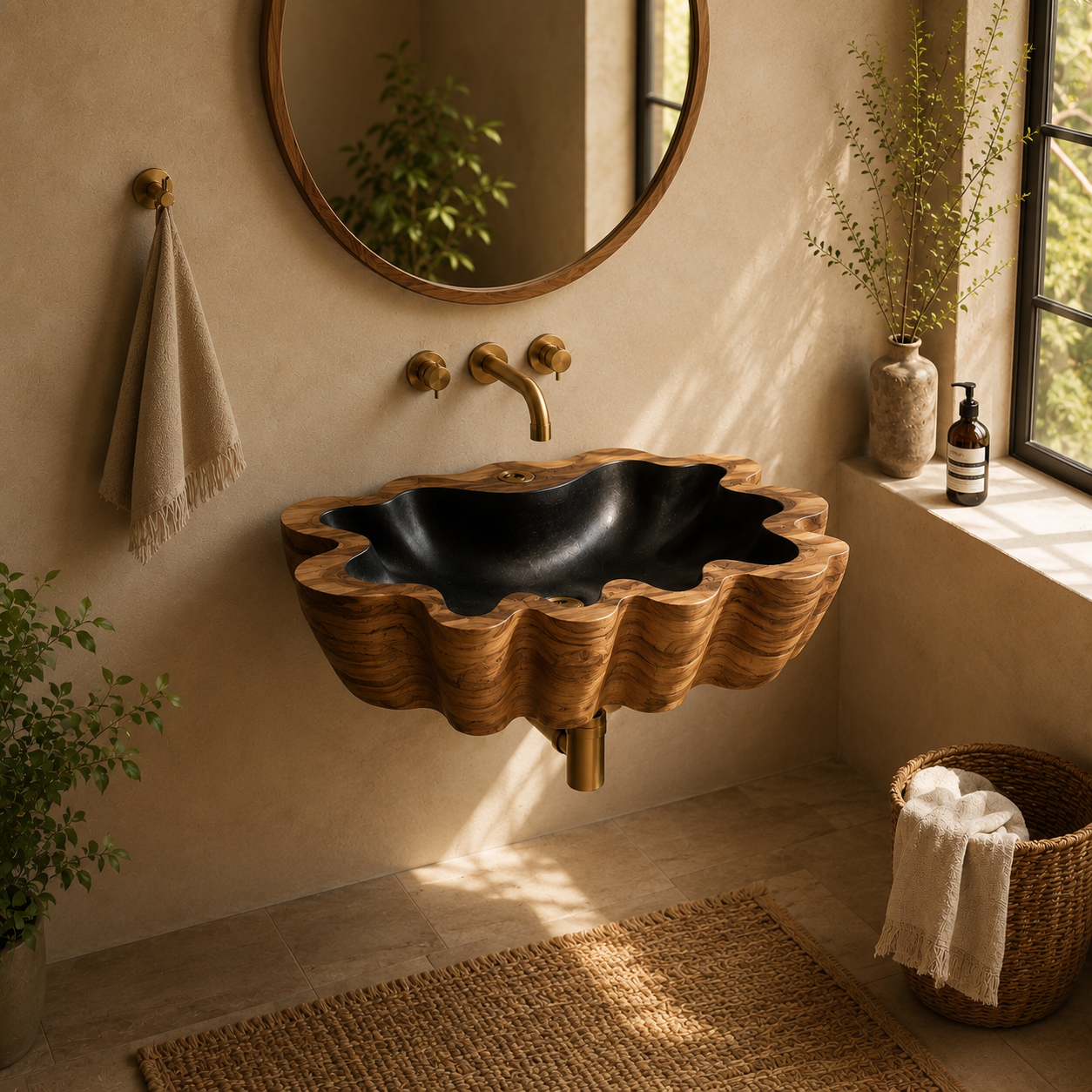 Elara Rounded Bathroom Sink - Design 077 - product image 04
