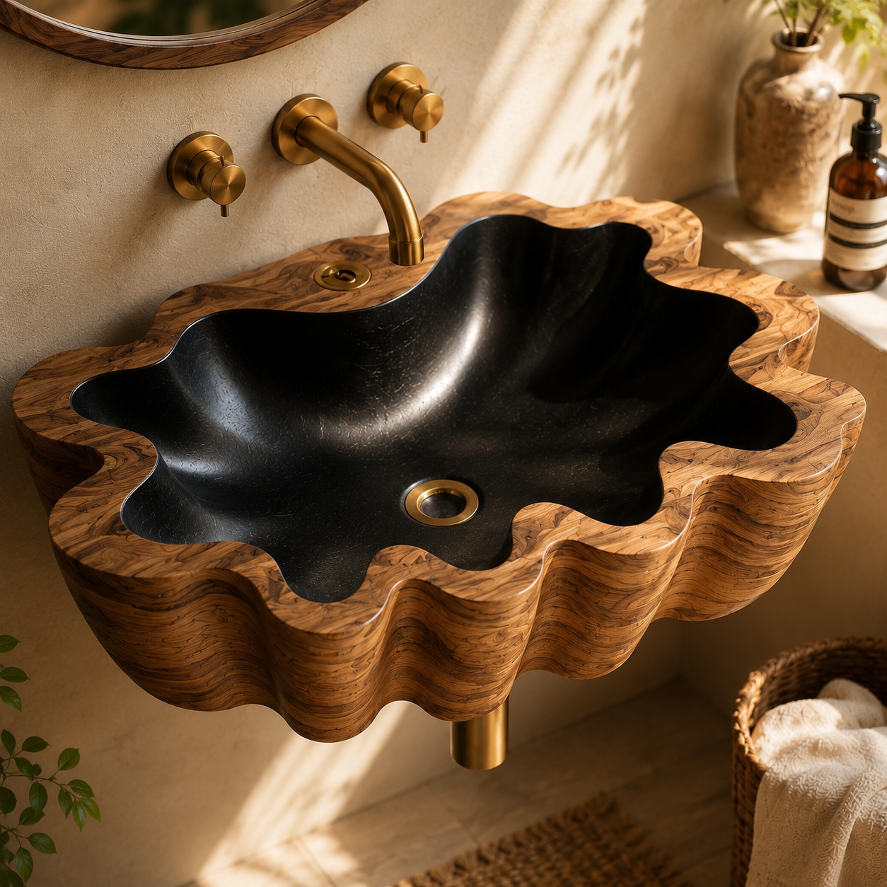 Elara Rounded Bathroom Sink - Design 077 - product image 05