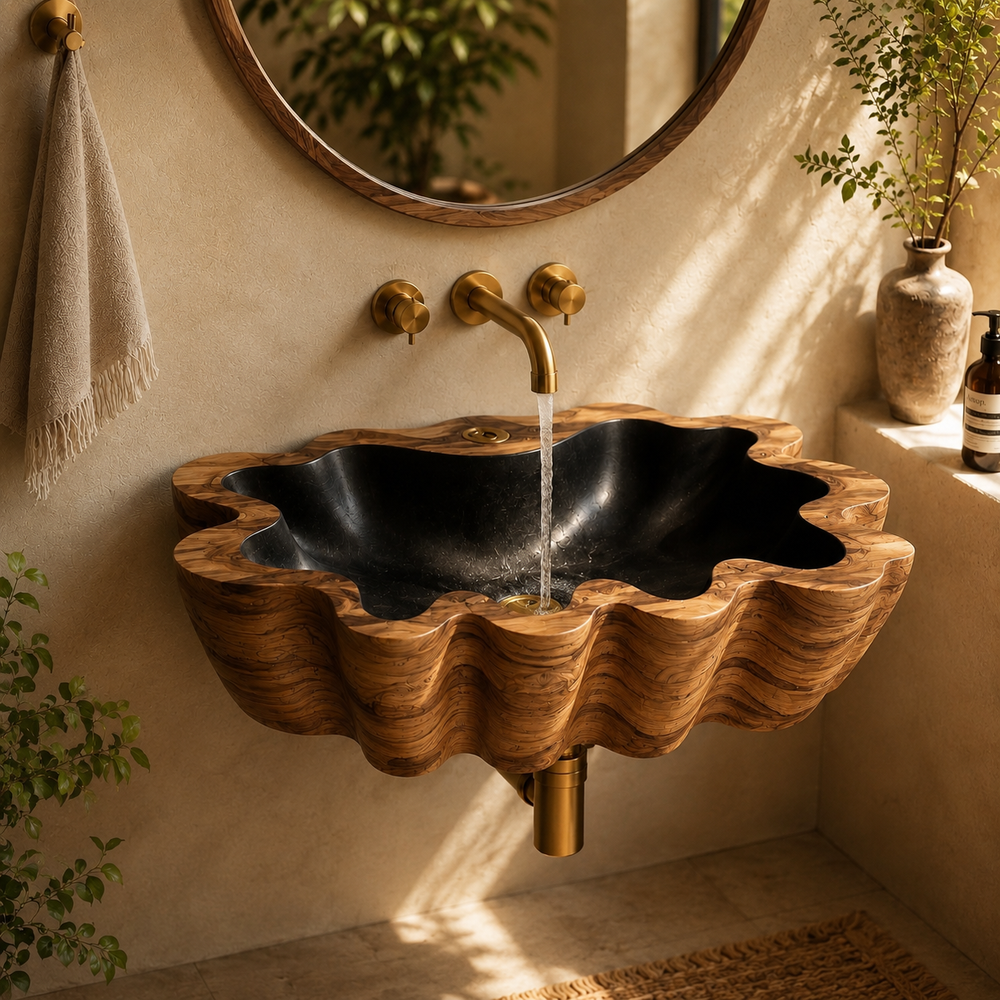 Elara Rounded Bathroom Sink - Design 077 - product image 07