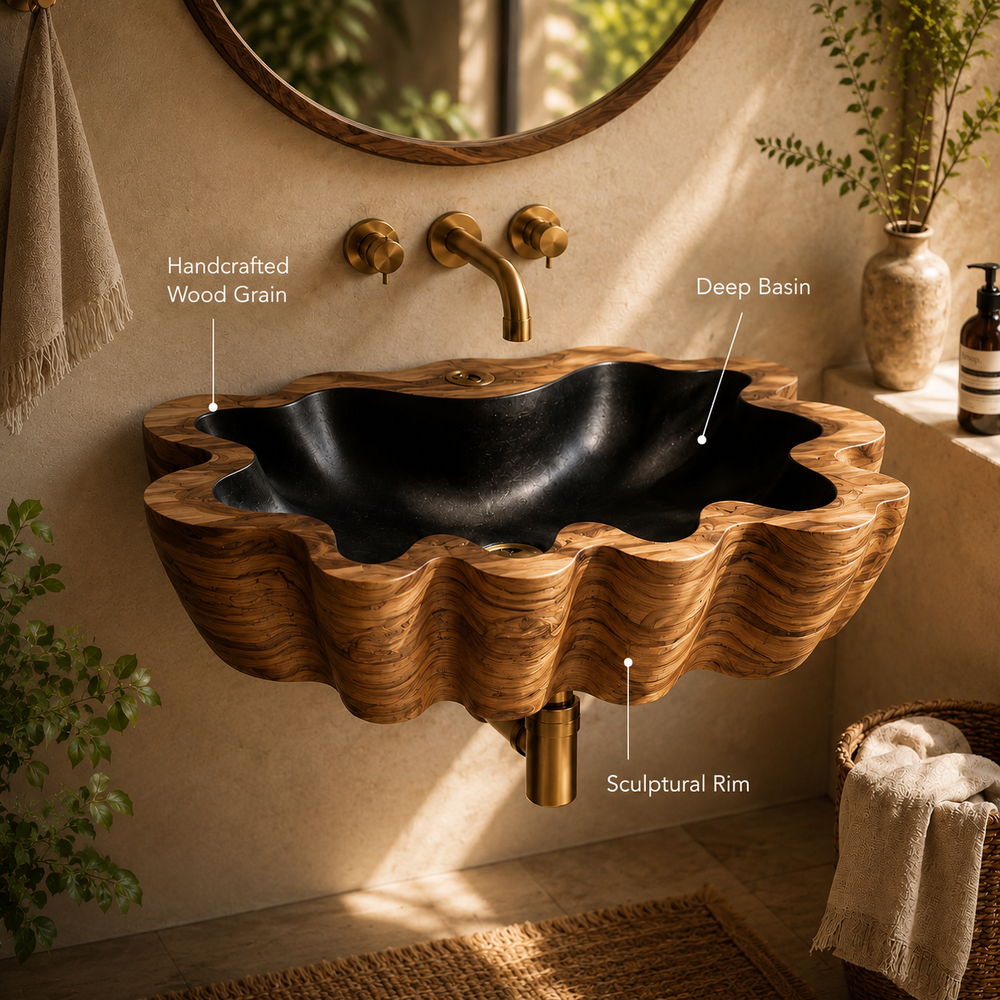 Elara Rounded Bathroom Sink - Design 077 - product image 09
