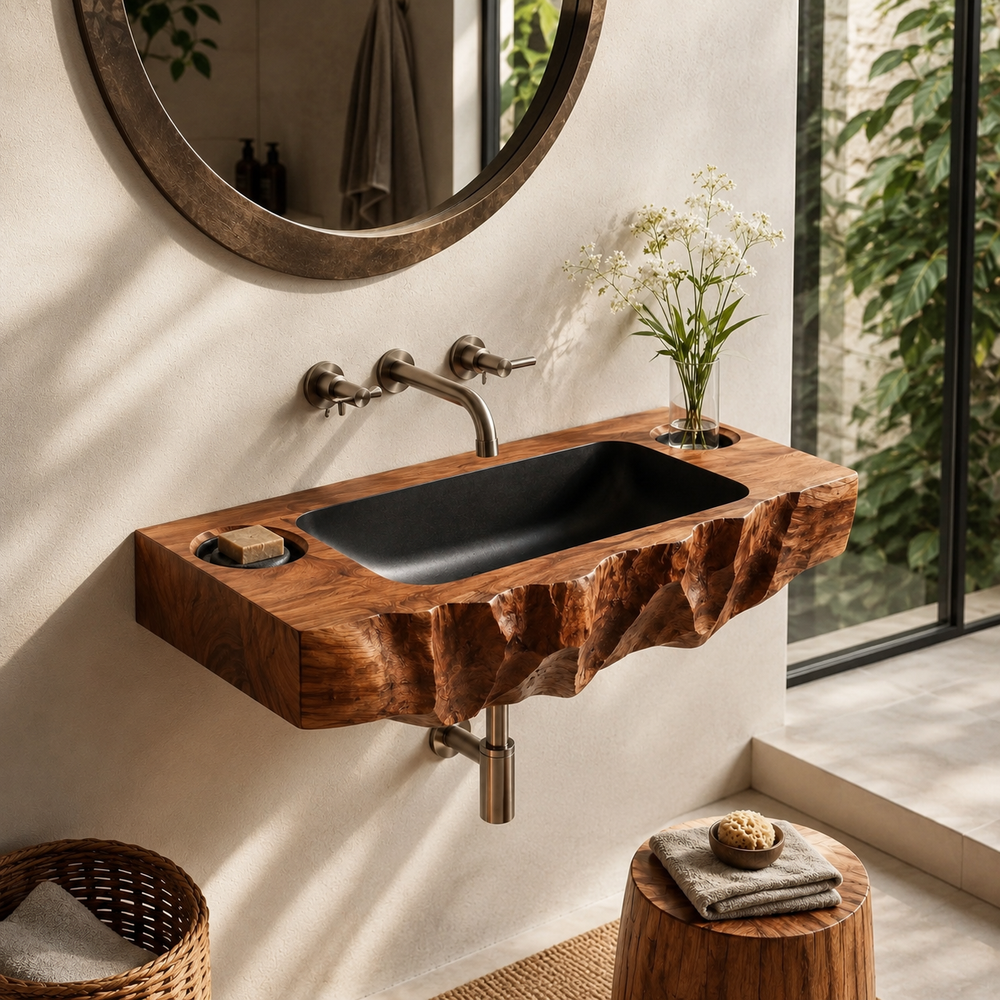 Mira Sculptural Bathroom Vessel Sink - Design 090 - product image 02