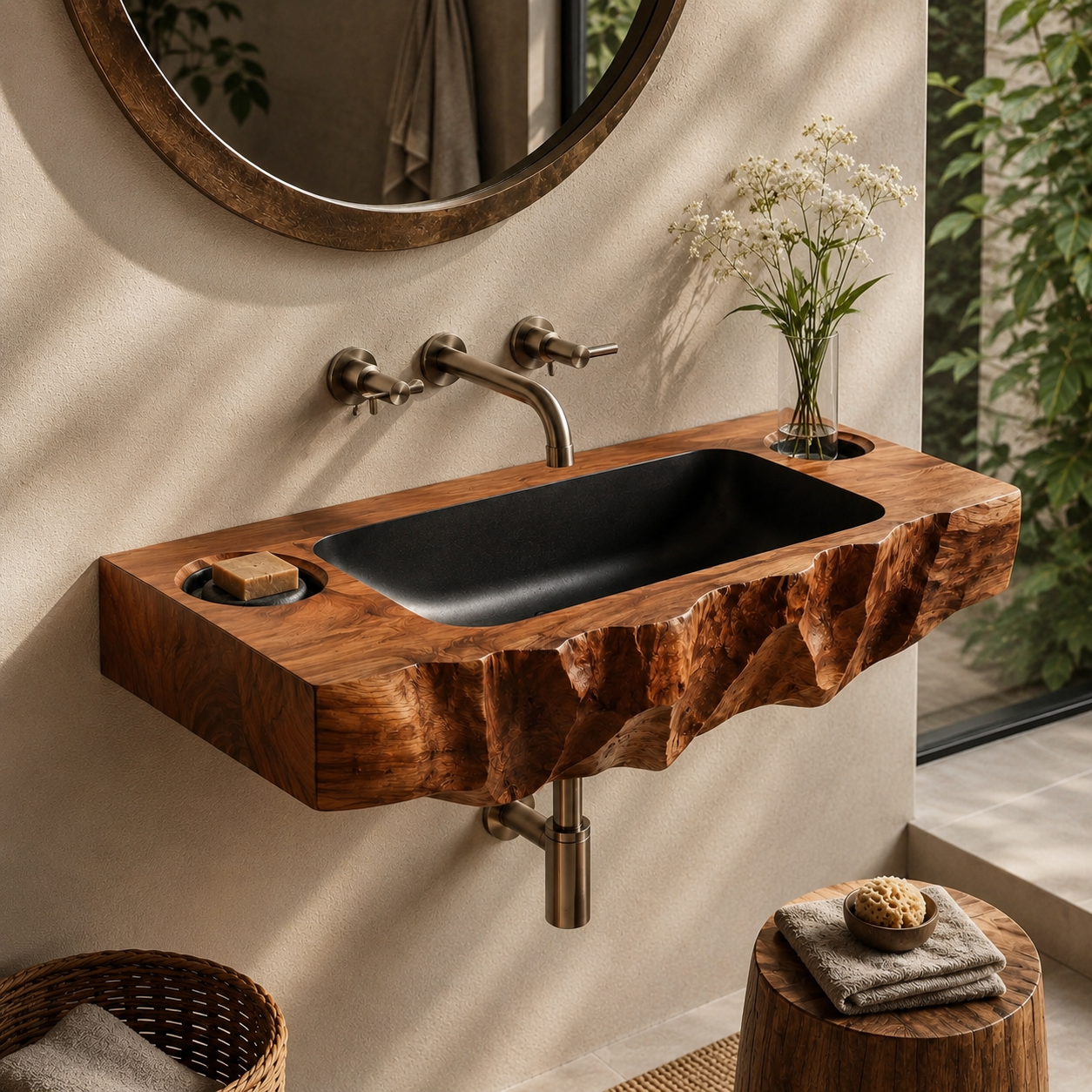 Mira Sculptural Bathroom Vessel Sink - Design 090 - product image 03