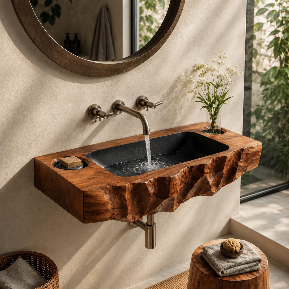 Mira Sculptural Bathroom Vessel Sink - Design 090 - product image 07