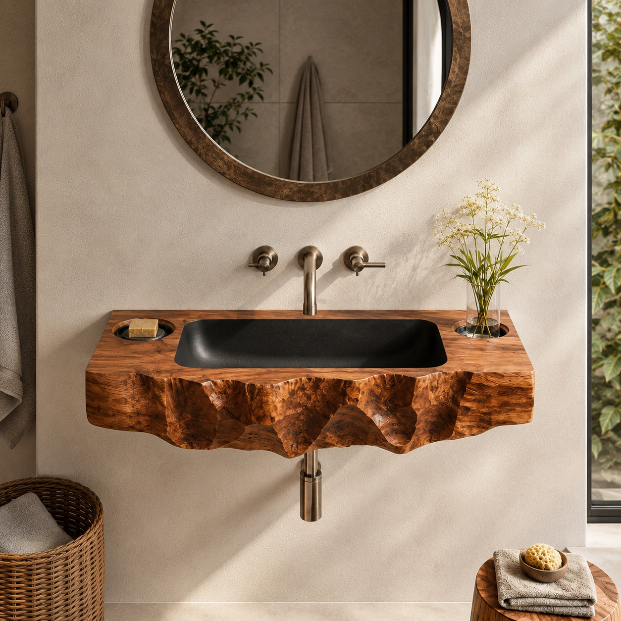 Mira Sculptural Bathroom Vessel Sink - Design 090 - product image 09