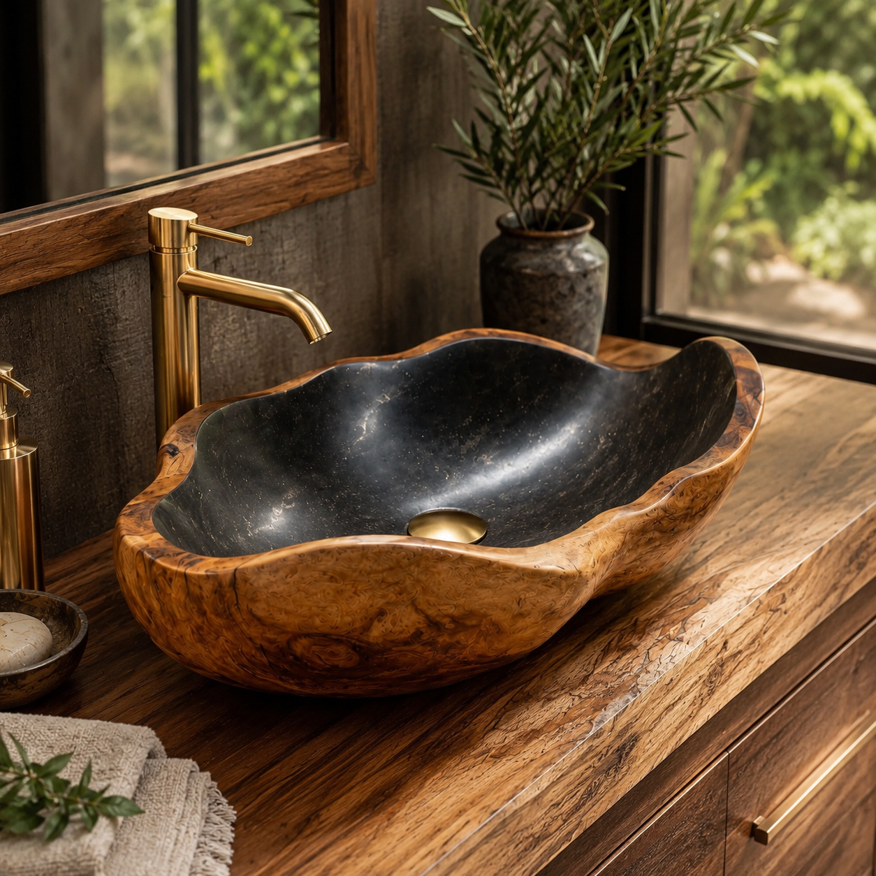 Nolan Warm Stone Vessel Sink - Design 095 - product image 03