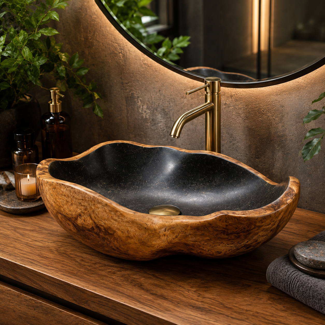 Nolan Warm Stone Vessel Sink - Design 095 - product image 10
